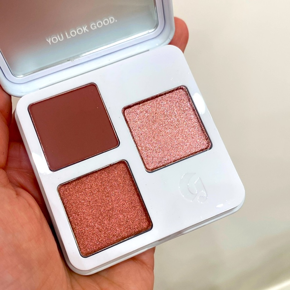 Glossier Rose Gold eyeshadow palette trio